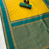 Piquant Mustard Soft Banarasi Silk Saree With Sonorous Blouse Piece