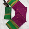 Impressive Wine Soft Banarasi Silk Saree With Lovely Blouse Piece