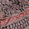 Evocative Black Ajrakh Printed Gajji Soft Silk Saree With Posh Blouse Piece