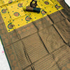 Whimsical Yellow Soft Silk Saree With Glowing Blouse Piece