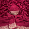 Allure Dark Pink Soft Banarasi Silk Saree With Twirling Blouse Piece