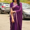 Ebullience Purple Soft Banarasi Silk Saree With Stunning Blouse Piece