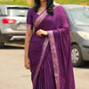 Ebullience Purple Soft Banarasi Silk Saree With Stunning Blouse Piece