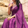 Ebullience Purple Soft Banarasi Silk Saree With Stunning Blouse Piece
