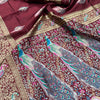 Nectarous Maroon Soft Banarasi Silk Saree With Deserving Blouse Piece