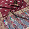 Nectarous Maroon Soft Banarasi Silk Saree With Deserving Blouse Piece