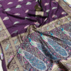 Opulent Purple Soft Banarasi Silk Saree With Ephemeral Blouse Piece