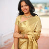 Lagniappe Golden Soft Tissue Silk Saree With Petrichor Blouse Piece