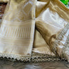 Fancifull Beige Soft Tissue Silk Saree With Classy Blouse Piece