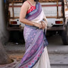 Capricious Beige Digital Printed Dola Silk Saree With Prettiest Blouse Piece