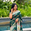 Divine Green Soft Banarasi Silk Saree With Dulcet Blouse Piece