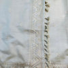 Delightful Off White Embroidery Work Tussar Silk Saree With Inimitable Blouse Piece