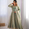 Embroidered Anarkali Suit Set with Dupatta & Bottom – 5 Color Options