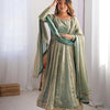 Embroidered Anarkali Suit Set with Dupatta & Bottom – 5 Color Options