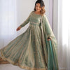 Embroidered Anarkali Suit Set with Dupatta & Bottom – 5 Color Options