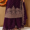 Heavy Embroidered Straight Kurta Palazzo Suit Set | Festive Party Wear | 6 Colors