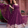 Elegant Georgette Anarkali Suit Set with Heavy Gota Lace Border & Dupatta – 4 Colors
