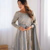 Embroidered Anarkali Suit Set with Dupatta & Bottom – 5 Color Options