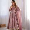 Embroidered Anarkali Suit Set with Dupatta & Bottom – 5 Color Options