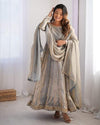 Embroidered Anarkali Suit Set with Dupatta & Bottom – 5 Color Options