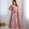 Embroidered Anarkali Suit Set with Dupatta & Bottom – 5 Color Options