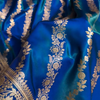 Royal Blue Banarasi Silk Saree with Elegant Golden Zari Floral Weaving