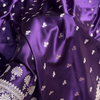 Royal Purple Satin Silk Saree with Elegant Silver Zari Weaving