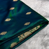 Emerald Green Banarasi Silk Saree with Gold Zari Buti & Traditional Woven Border