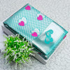 Sea Green Heart Motif Woven Silk Saree with Matching Blouse