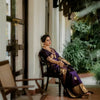 Deep Purple Banarasi Silk Saree with Antique Gold Zari & Intricate Border