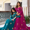 Elegant Embroidered Bird Motif Anarkali Suit Set with Dupatta (2 Color Options)