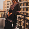 Black Embroidered Kurti Sharara Set with Dupatta