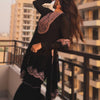 Black Embroidered Kurti Sharara Set with Dupatta