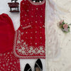 Heavy Embroidered Kurti Palazzo Set with Dupatta – 4 Elegant Colors