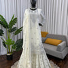 Ivory & Emerald Green Embroidered Sharara Suit Set with Dupatta (2 Colors)