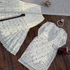 Ivory & Emerald Green Embroidered Sharara Suit Set with Dupatta (2 Colors)