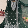 Ivory & Emerald Green Embroidered Sharara Suit Set with Dupatta (2 Colors)