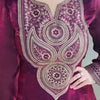Wine Purple Embroidered Kurta Pant Dupatta Set – Festive Wear