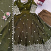 Elegant Embroidered Anarkali Suit Set with Dupatta – 2 Color Options