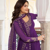 Purple & Wine Anarkali Suit Set with Embroidered Dupatta (2 Colors Available)