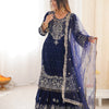 Heavy Velvet Embroidered Lehenga Suit Set with Dupatta – 4 Color Options