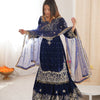 Heavy Velvet Embroidered Lehenga Suit Set with Dupatta – 4 Color Options
