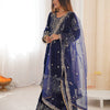 Heavy Velvet Embroidered Lehenga Suit Set with Dupatta – 4 Color Options