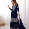 Designer Heavy Embroidered Kurta Sharara Suit Set with Dupatta | 10 Color Options
