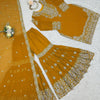 Designer Heavy Embroidered Kurta Sharara Suit Set with Dupatta | 10 Color Options