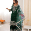Heavy Velvet Embroidered Lehenga Suit Set with Dupatta – 4 Color Options