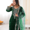 Heavy Velvet Embroidered Lehenga Suit Set with Dupatta – 4 Color Options