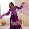 Heavy Velvet Embroidered Lehenga Suit Set with Dupatta – 4 Color Options