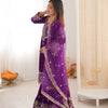 Heavy Velvet Embroidered Lehenga Suit Set with Dupatta – 4 Color Options