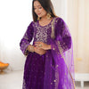 Heavy Velvet Embroidered Lehenga Suit Set with Dupatta – 4 Color Options